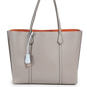 Tory Burch Elegant Gray Tote Bag